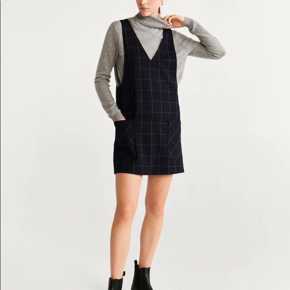 Mango Two-Pocket Check Dress